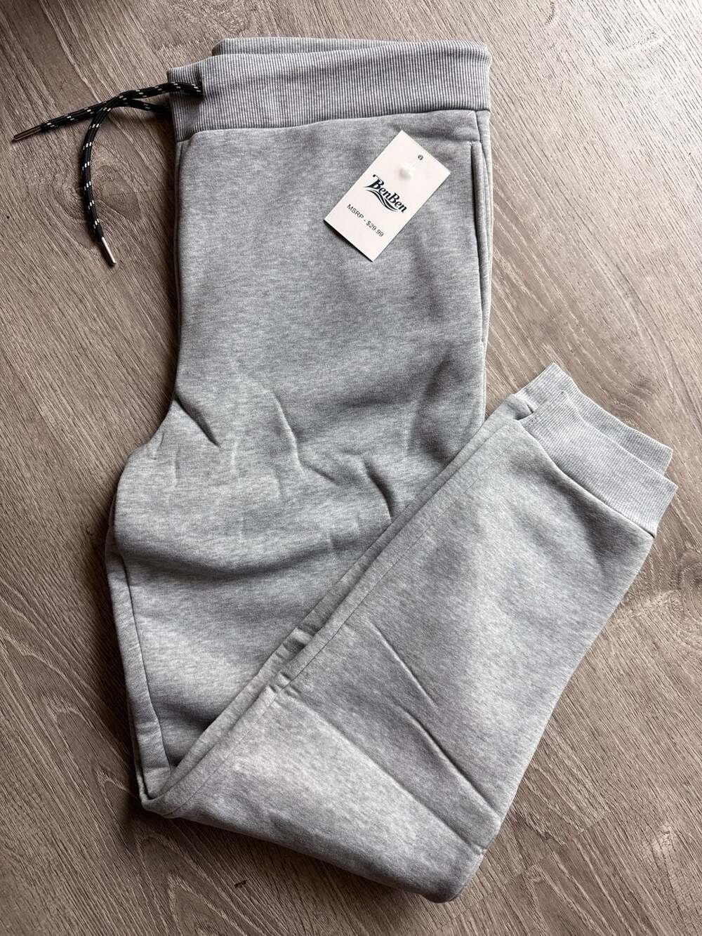 BenBen Heather Gray Fleece Jogger Sweatpants